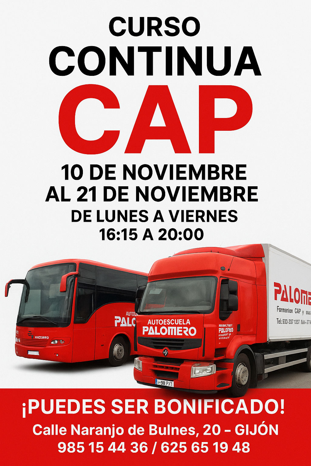 Curso CAP Autoescuela Palomero OCTUBRE